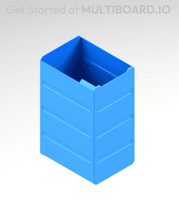 2x4x2.5 LU - MultiBin Simple Drawer 3d model