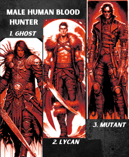 Human Blood Hunter Bookmarks (Male & Female) 3d model