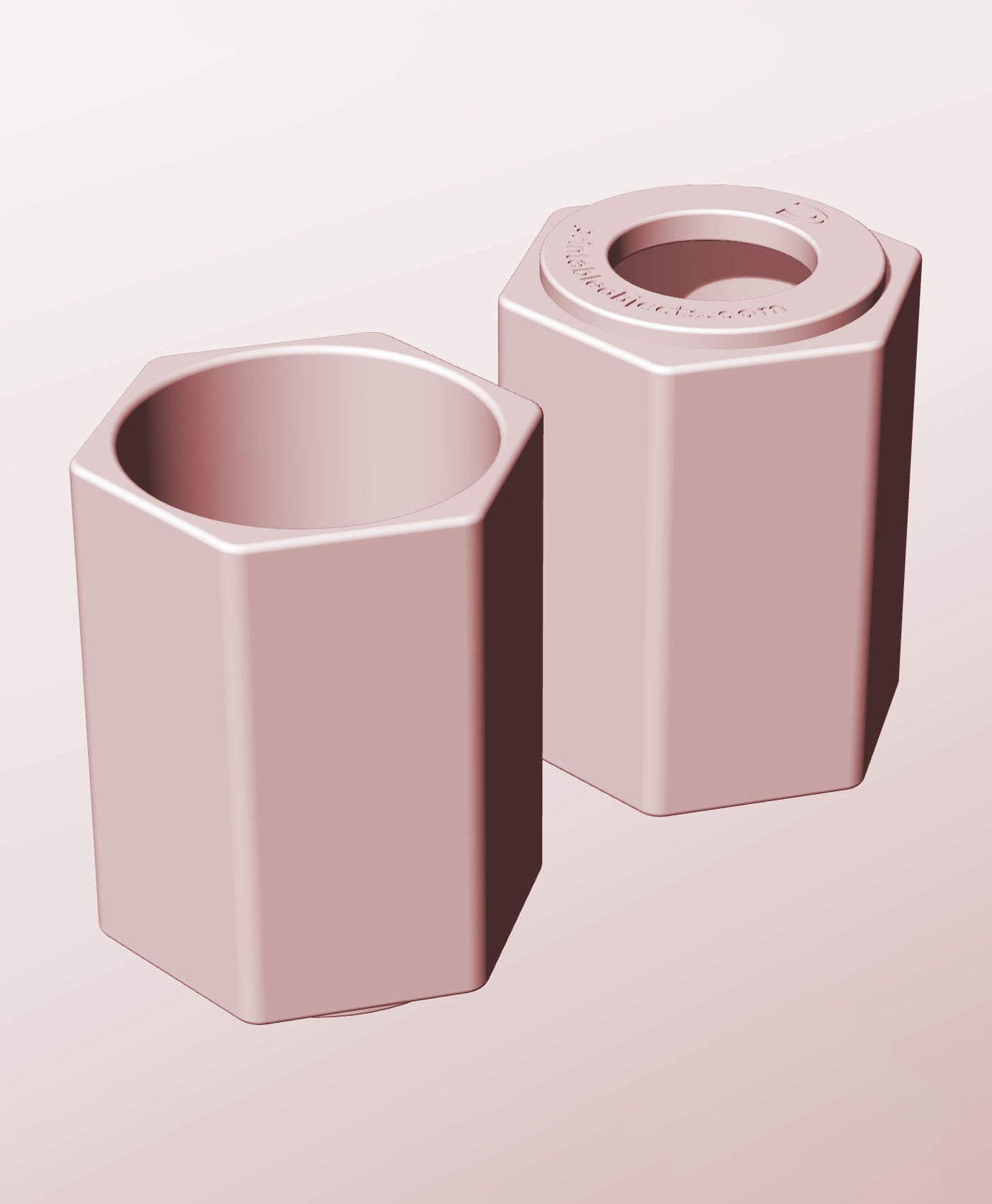 CH68-100-P Stackable pierced bin box module for creative decor 3d model