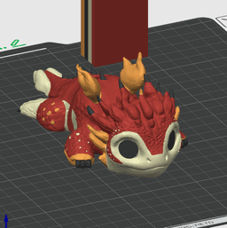 Baby Fire Dragon - Articulated Fantasy Figure - No Supports 3D Print STL/3MF 3d model