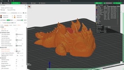 Baby Fire Dragon - Articulated Fantasy Figure - No Supports 3D Print STL/3MF 3d model