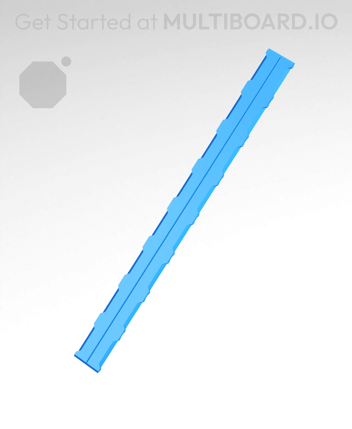 Plain - 4 LU Bin Fit - II Fold-In Locked Lite Rail (8 MU Rail) 3d model