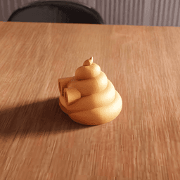 Smiling Poop Emoji Figurine 3d model