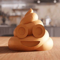 Smiling Poop Emoji Figurine 3d model