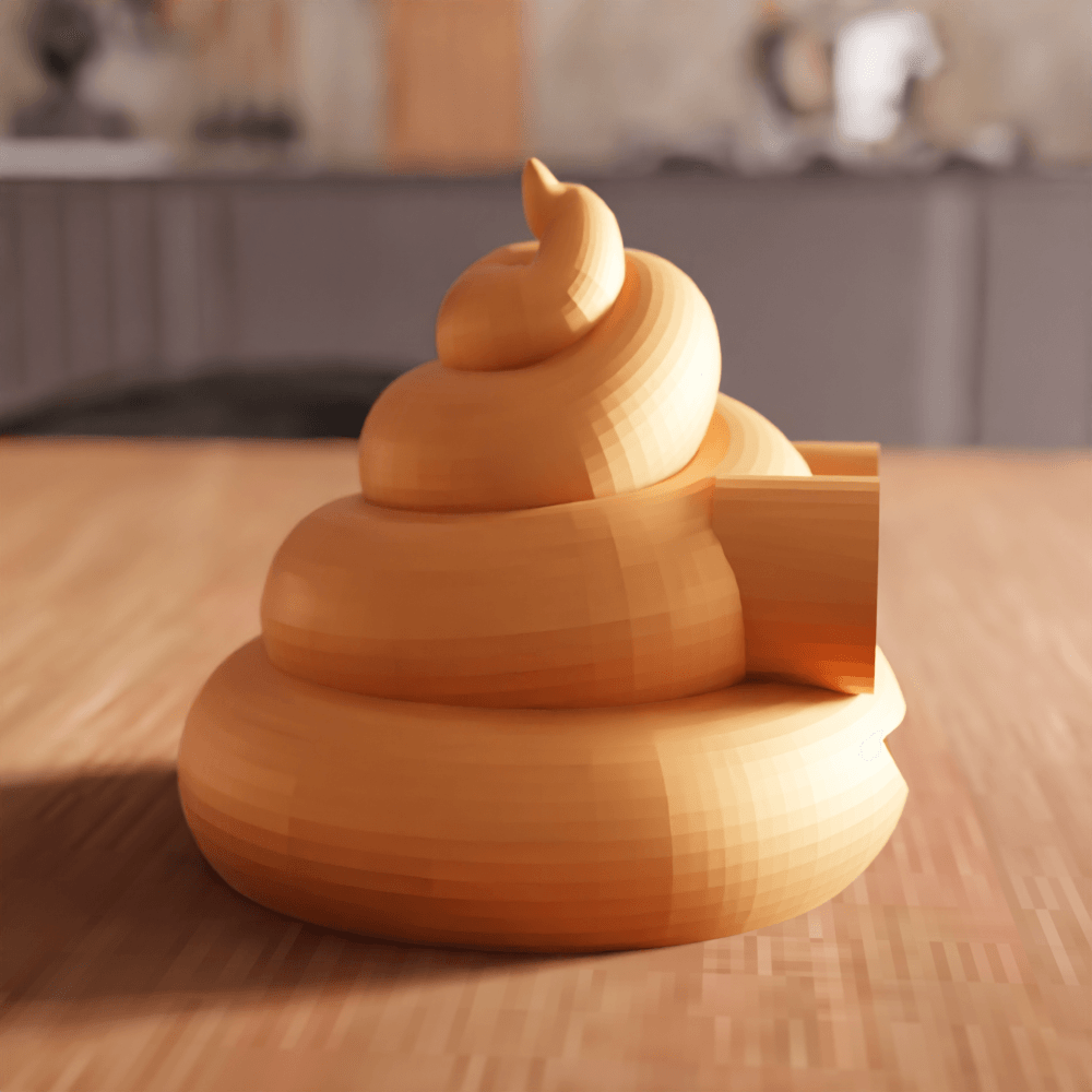 Smiling Poop Emoji Figurine 3d model