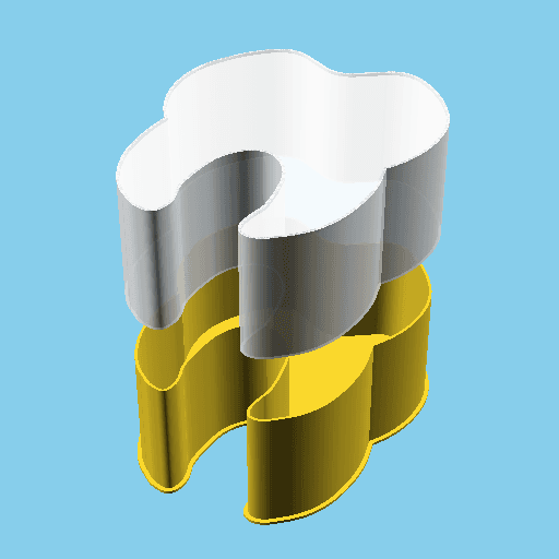 Tooth, nestable box (v1) 3d model