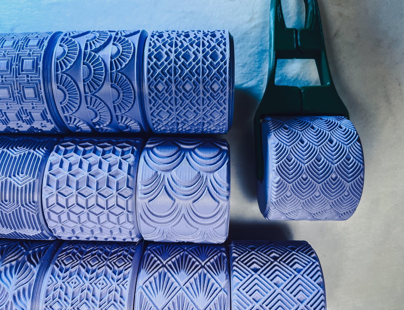 Texture Rollers โ Art Deco Middle Patterns 3d model