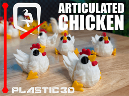 Articulated Barnyard Friends — Rooster, Hen & Chick 3d model