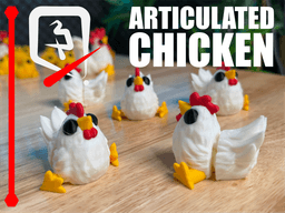 Articulated Barnyard Friends — Rooster, Hen & Chick 3d model