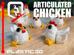 Articulated Barnyard Friends — Rooster, Hen & Chick 3d model