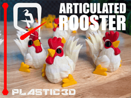 Articulated Barnyard Friends — Rooster, Hen & Chick 3d model