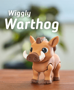 Wiggly Warthog - Articulating fidget Warthog 3d model