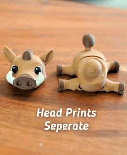 Wiggly Warthog - Articulating fidget Warthog 3d model
