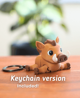 Wiggly Warthog - Articulating fidget Warthog 3d model