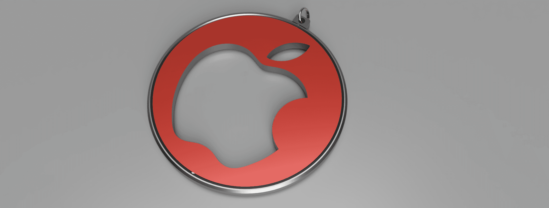 Apple key ring 3d model