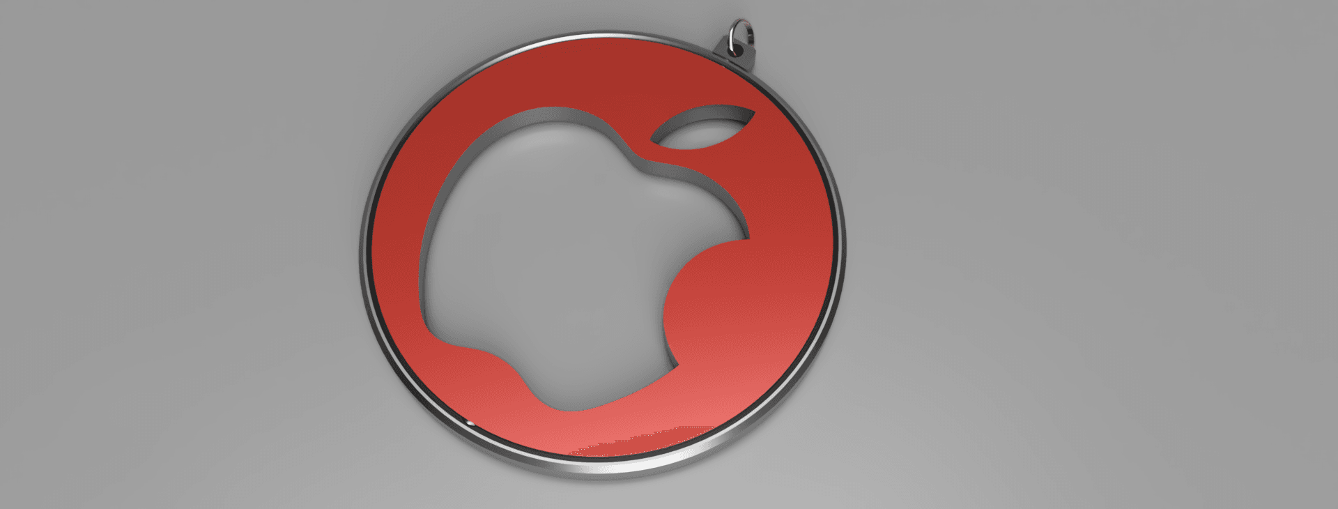Apple key ring 3d model