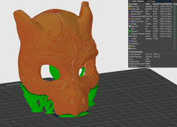 Wearable Mewtwo Ornate Mask - Articulated Movable Jaw, Mini & Keychain Versions STL/3MF 3d model