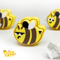 Bee - Clicker Fidget Toy Keychain 3d model