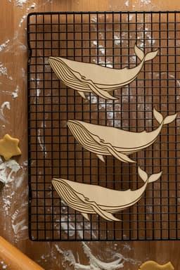 Whale Cookie Cutter, Biscuit Cutter 3d model