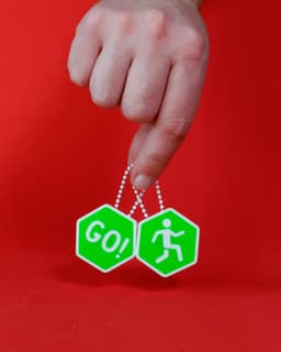 Traffic Signs Fidget Clickers - Keychain 3d model