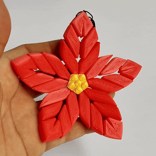 flexi poinsettia 3d model