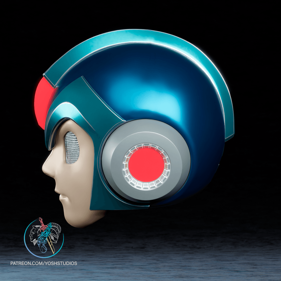 Mega Man Helmet 3D Printer File STL 3d model