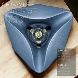 ORIGAMI PIP | print-in-place Table Lamp E14, E26, E27 3d model