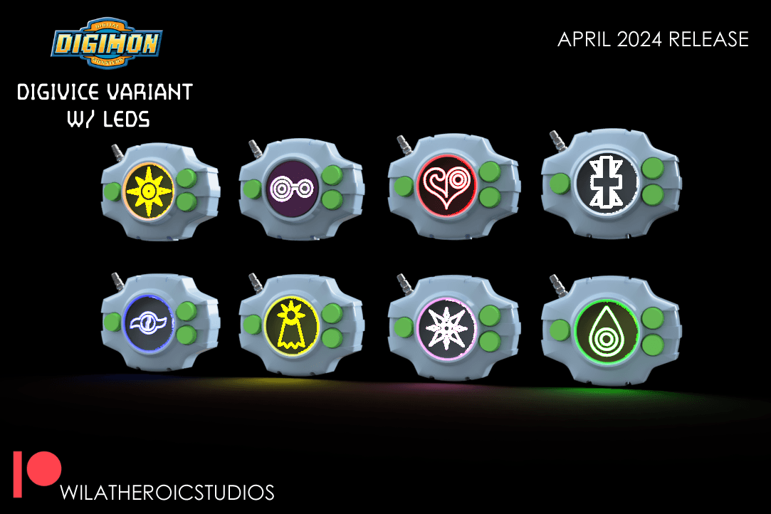 Digivice with LEDs 3d model