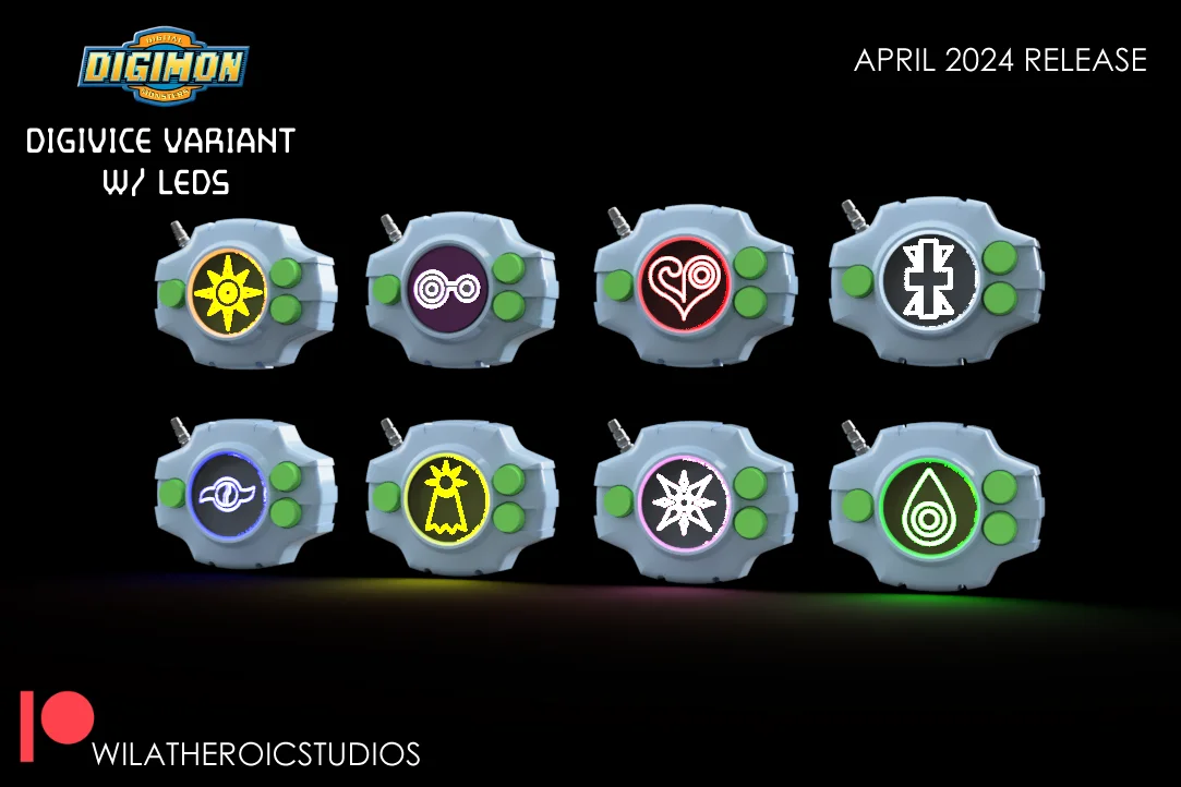 Digivice with LEDs 3d model