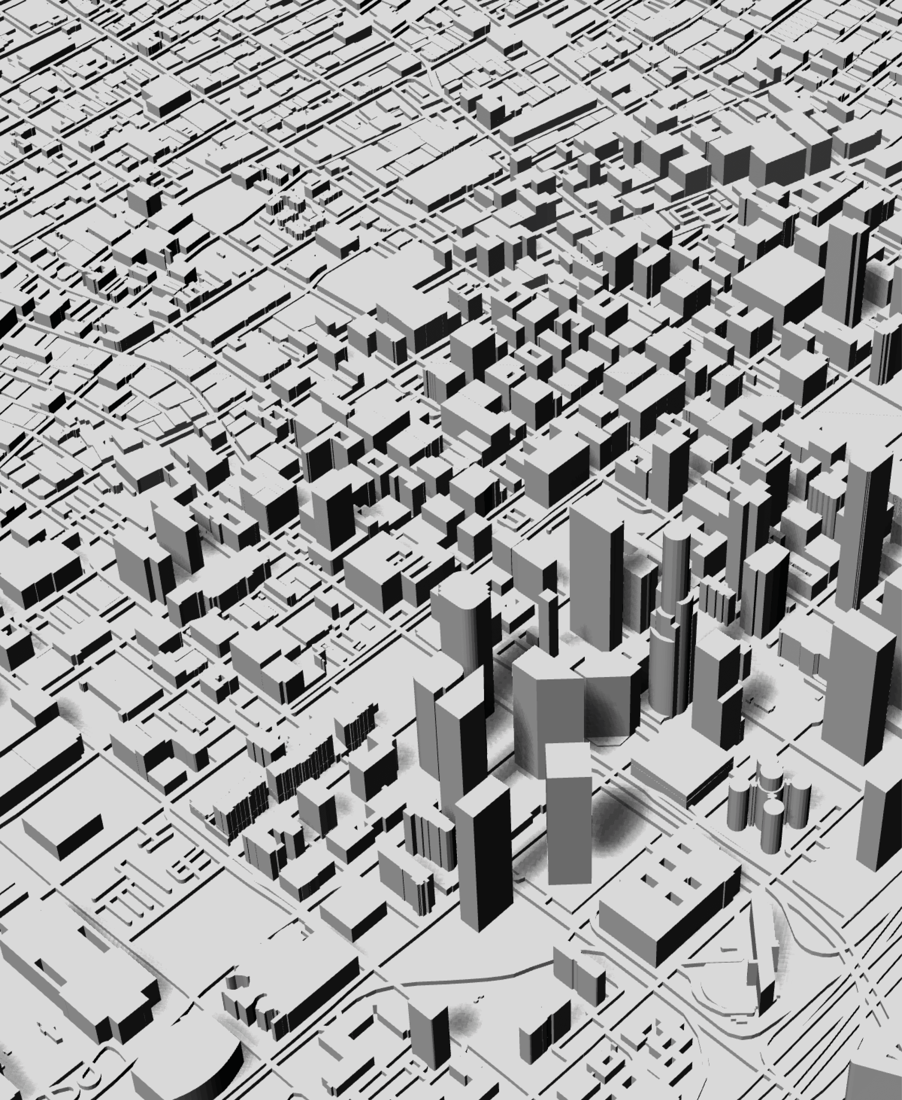 LOS ANGELES, Skyline 3d map 3d model
