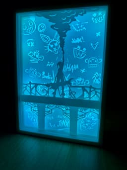 Jinx Arcane League of Legends Shadow Box LED Lamp Book Nook 3d model