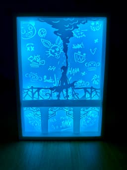 Jinx Arcane League of Legends Shadow Box LED Lamp Book Nook 3d model