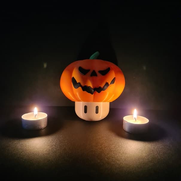 Mario mushroom pumpkin stash container 3d model