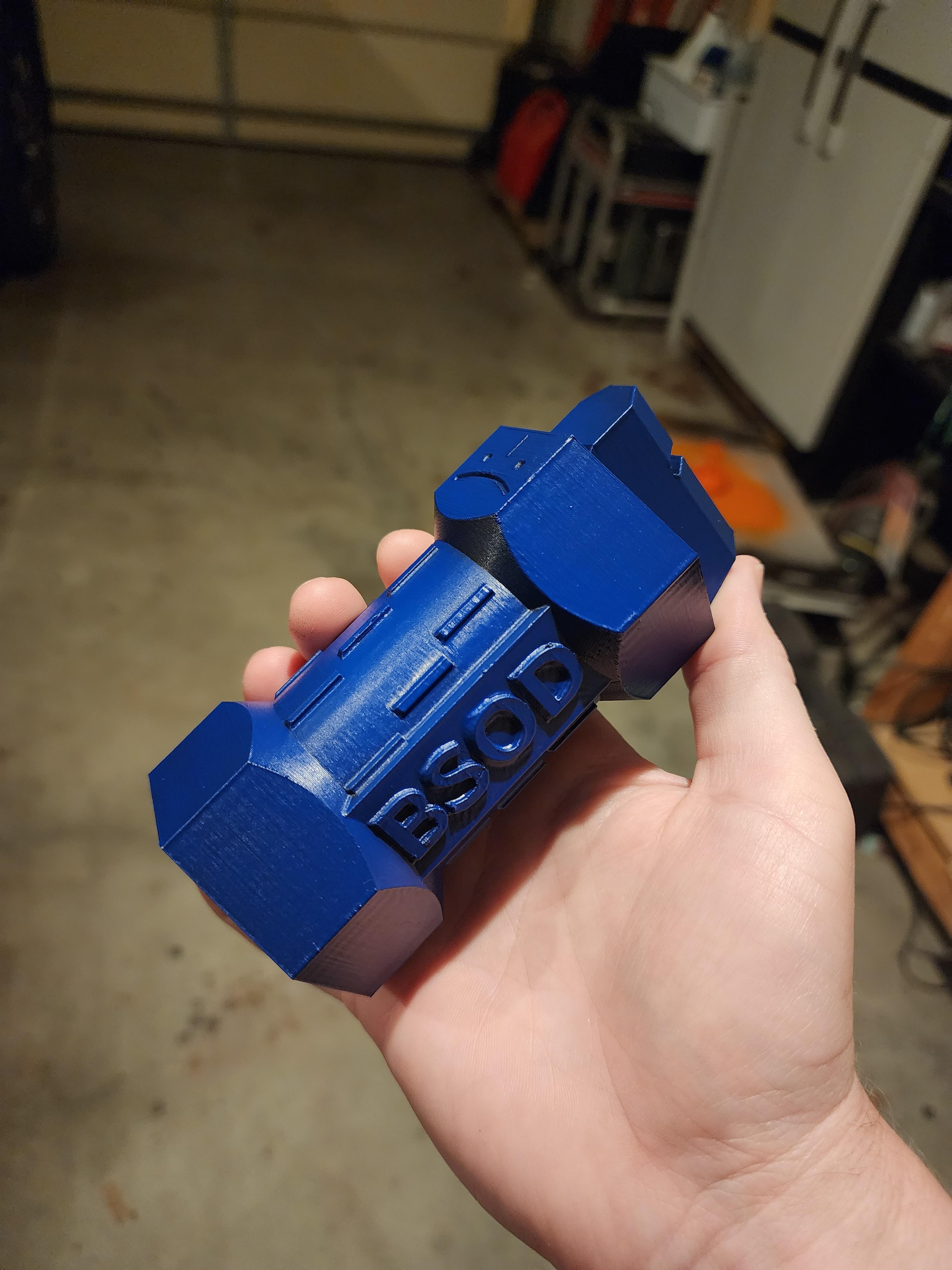 Blue Screen of Death Flash Bang Grenade 3d model