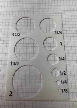 Circle and Square Drawing Template 3d model
