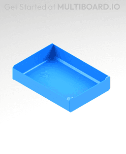 3x1x4 LU - Labelled - MultiBin Simple Drawer 3d model