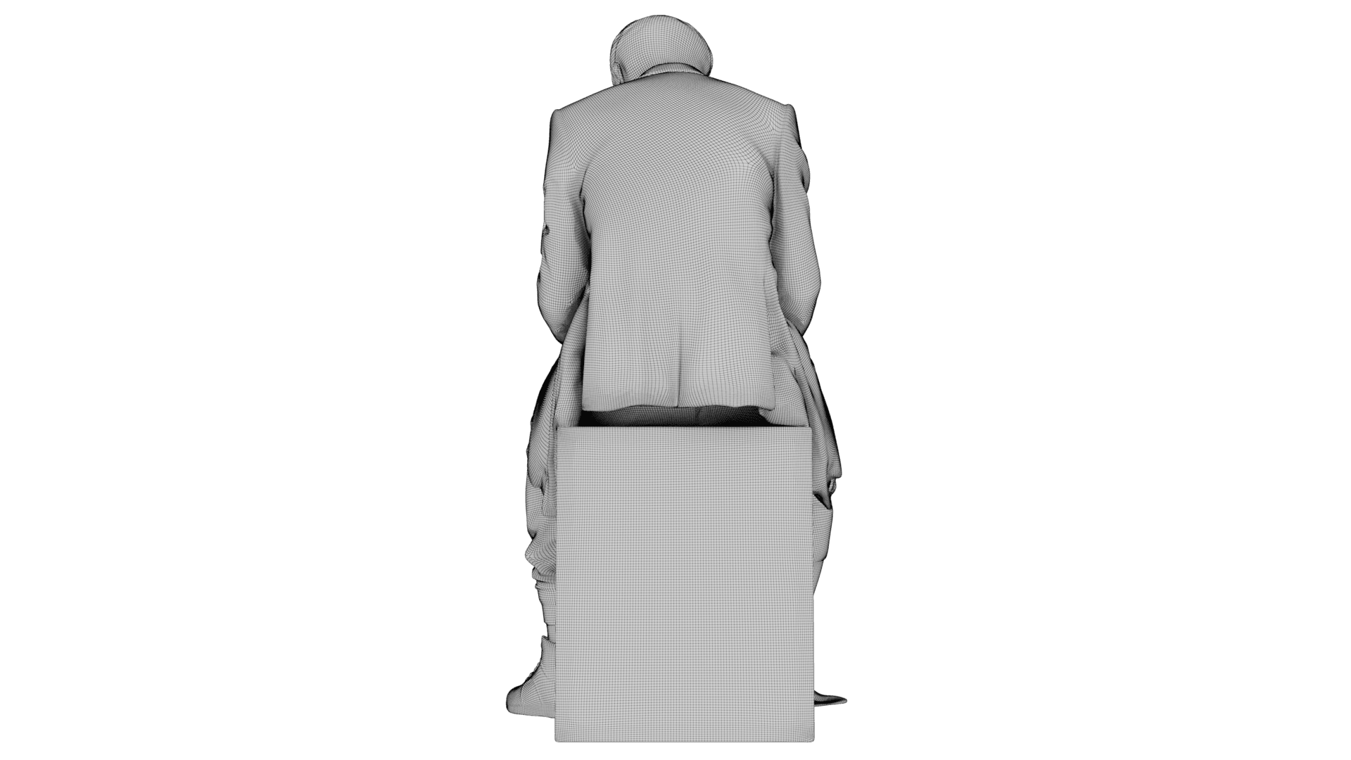 Marble Melting Thinking Man 3d model