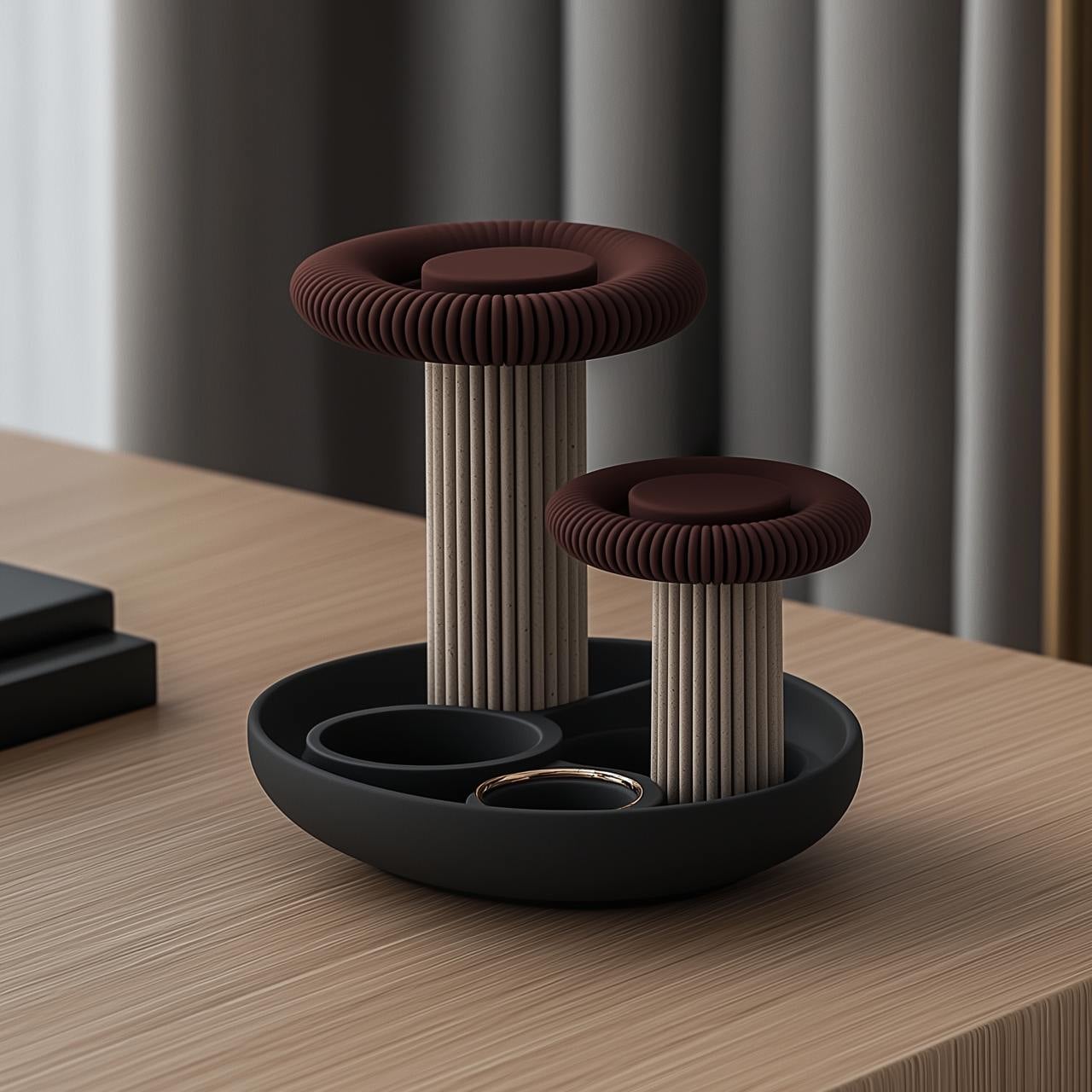 Mushroom Grove Organizer – 3D-Printable Modern Storage 3d model