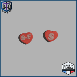 Customizable Heart Magnet – Personalize your message 3d model