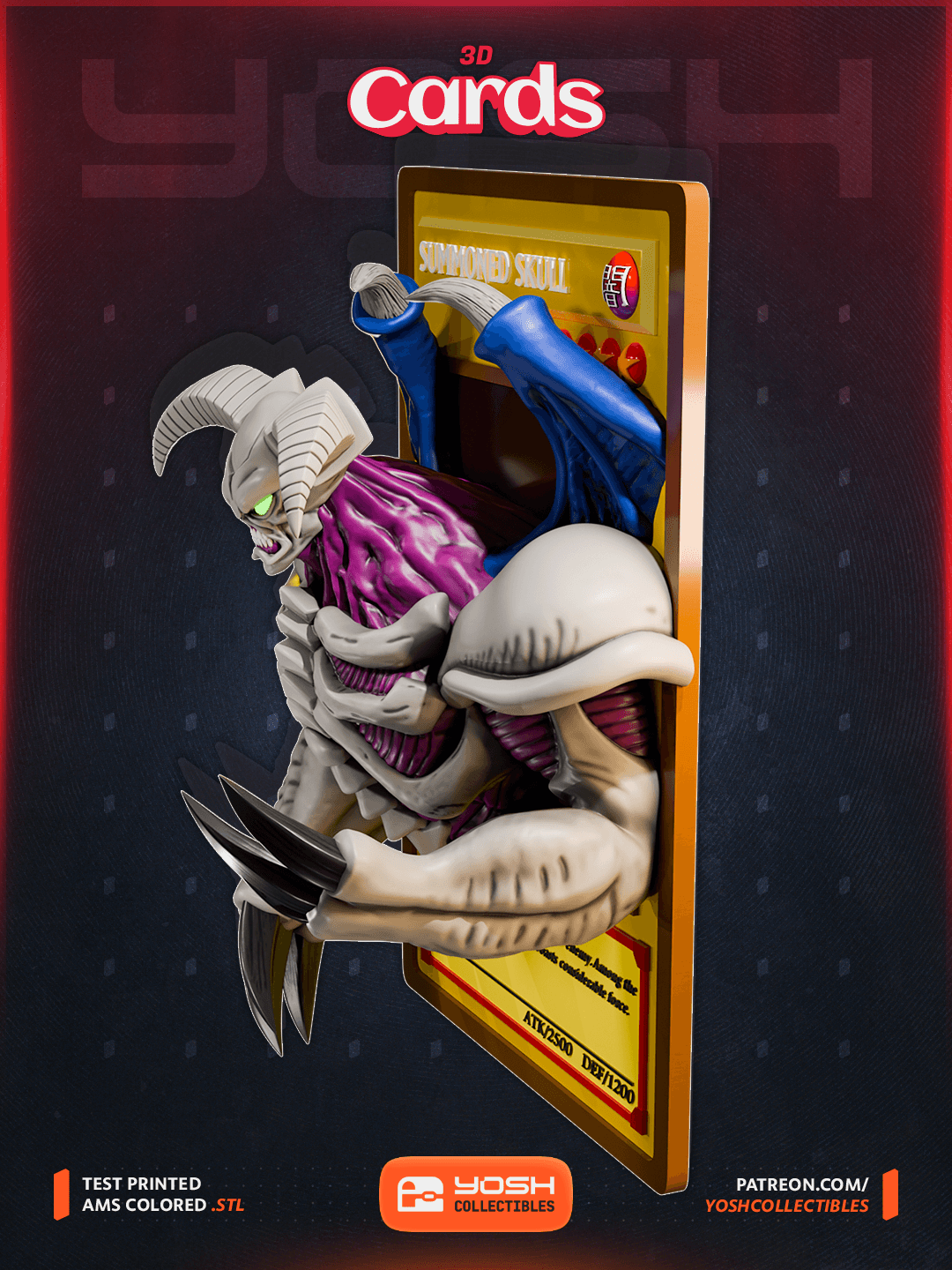 Skull Card 3D Printer STL 3d model
