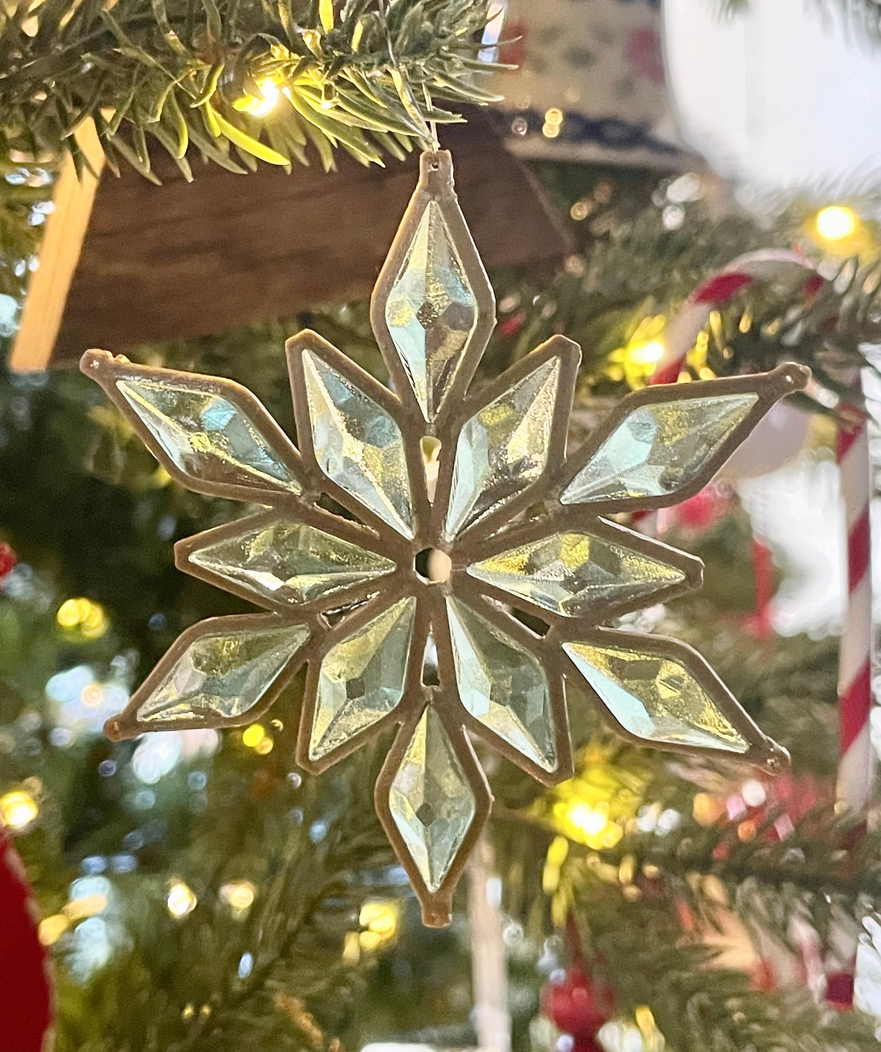 Diamond Gem Snowflake Ornament 3d model