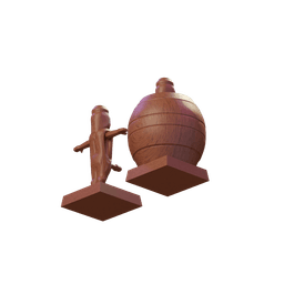 Man in a Barrel 3d model