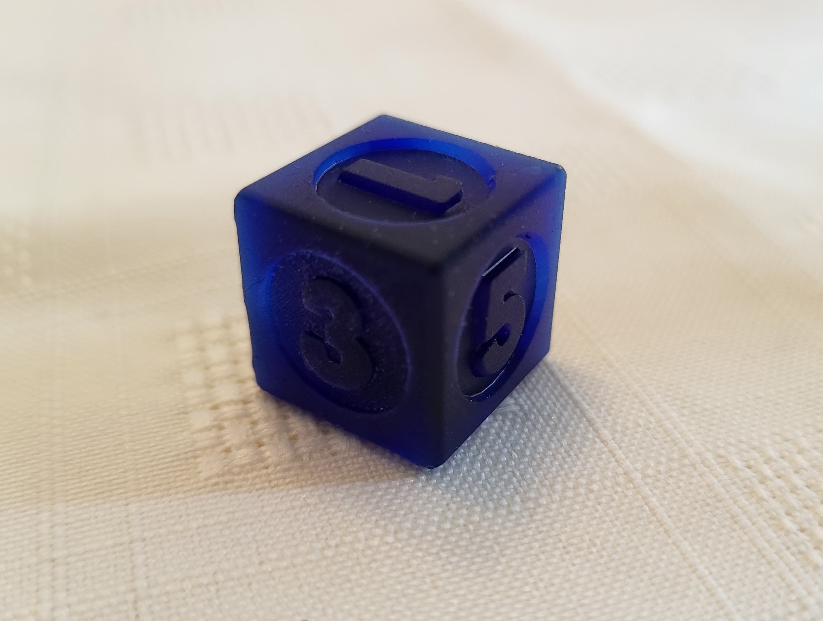 circle number dice 3d model