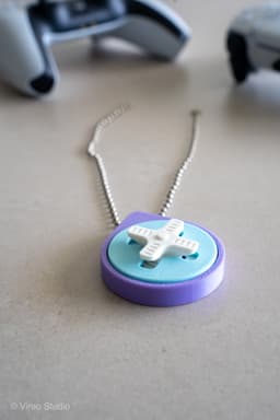 Mini Retro Snap - Pocket Fidget Keychain (3 Piece Press Fit) 3d model