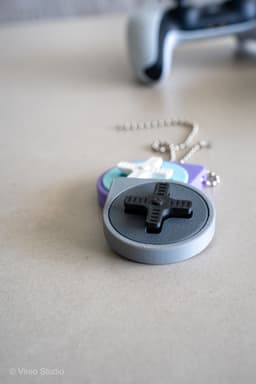 Mini Retro Snap - Pocket Fidget Keychain (3 Piece Press Fit) 3d model