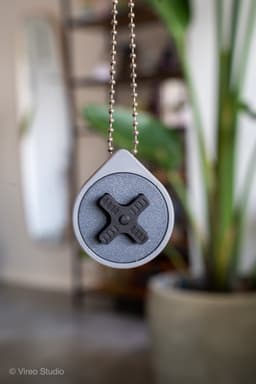 Mini Retro Snap - Pocket Fidget Keychain (3 Piece Press Fit) 3d model
