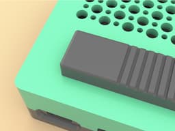 Pi 3B+ case with camera v2 mount and shutter 3d model