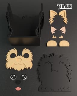 YORKSHIRE TERRIER PEN HOLDER 3d model