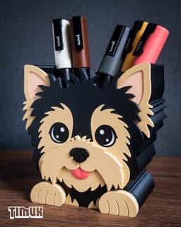 YORKSHIRE TERRIER PEN HOLDER 3d model