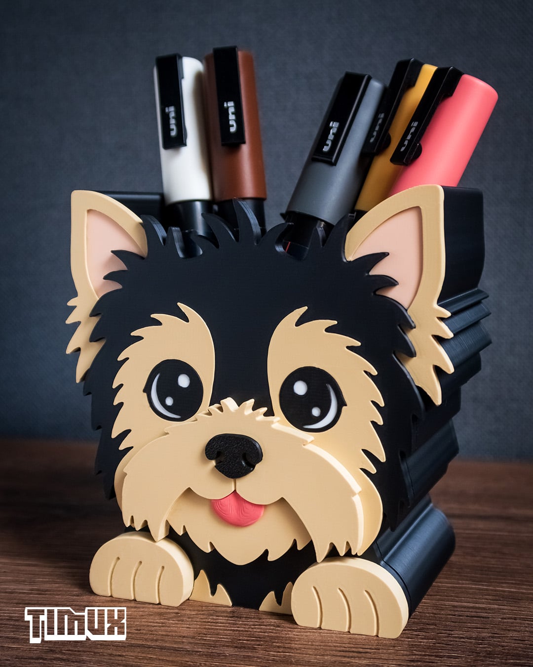YORKSHIRE TERRIER PEN HOLDER 3d model